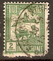 Indo-China 1927 2c Green. SG141.